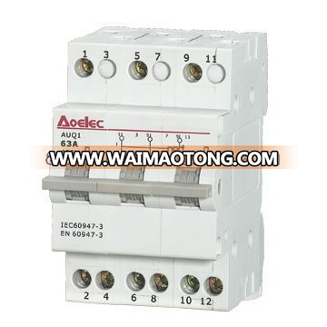 AUQ1 din rail mounting 6A Automatic Changeover Switch